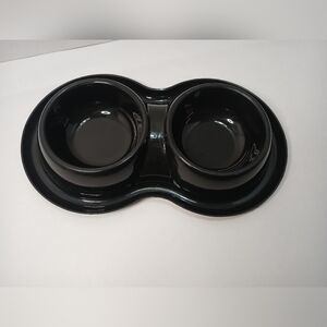 Black Double Pet Bowl
